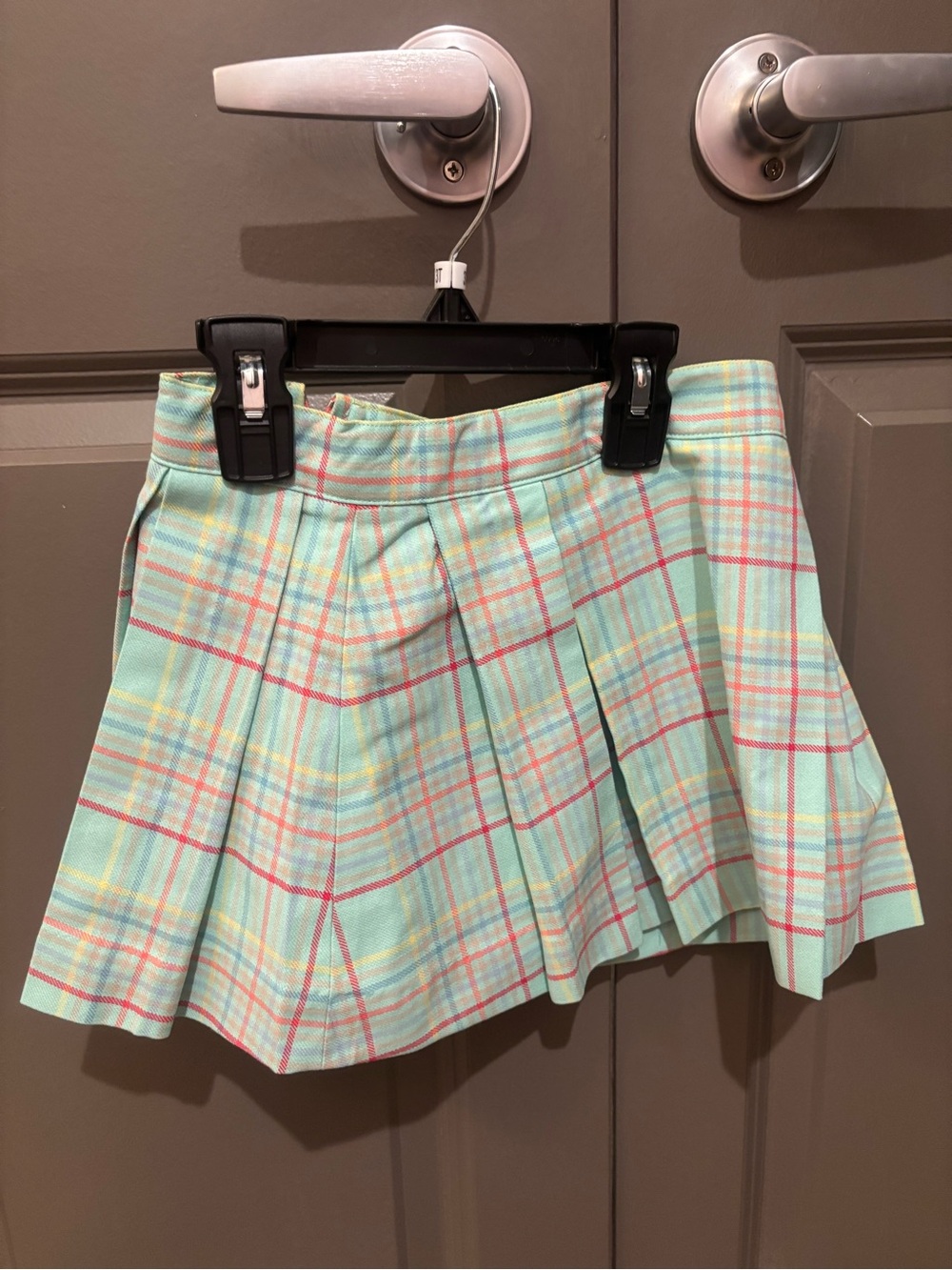 Beaufort Bonnet Pleated Pastel Plaid Mini Skirt - Mint Pink